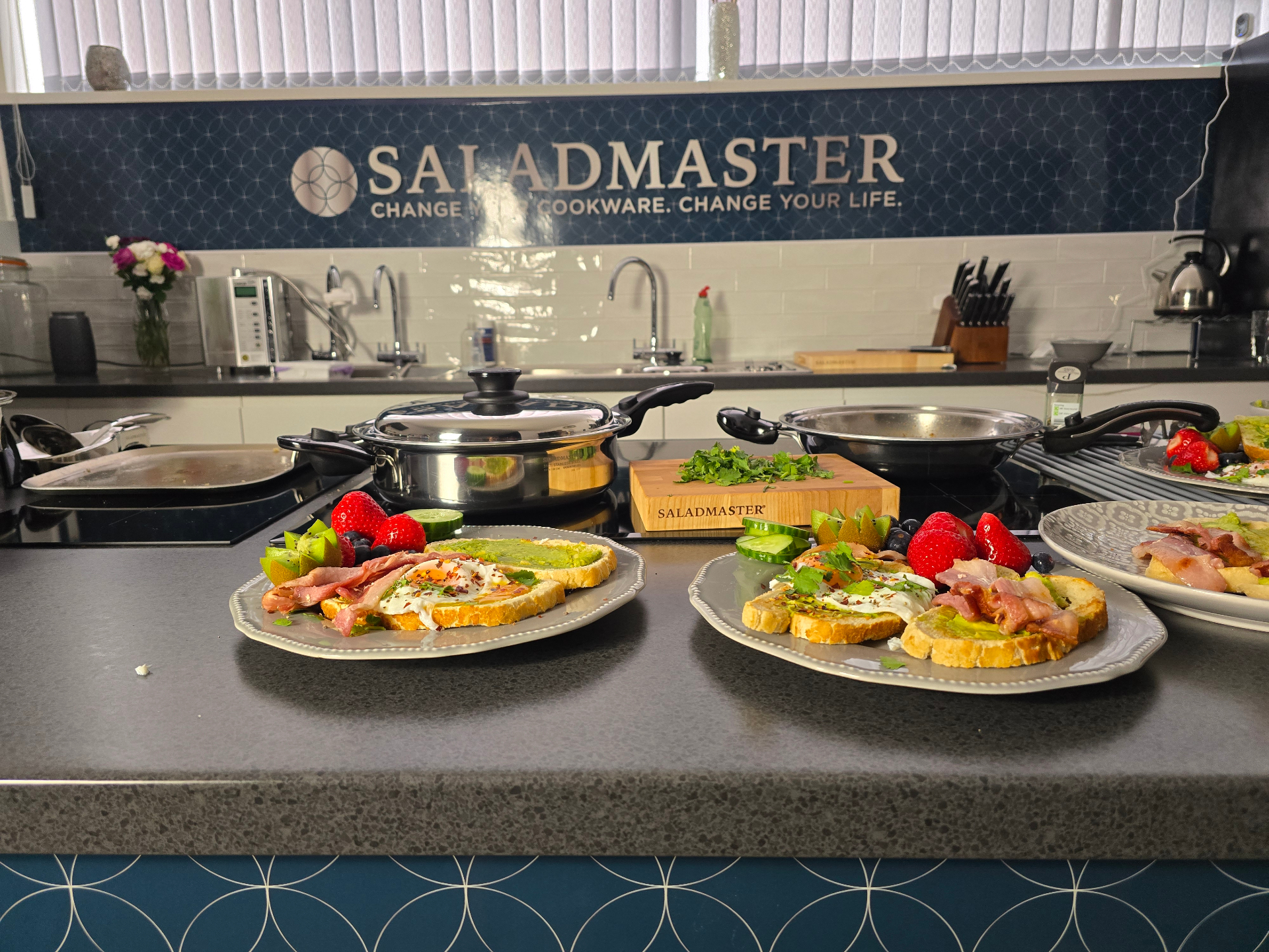 Healthy brunch plates with Saladmaster cookware